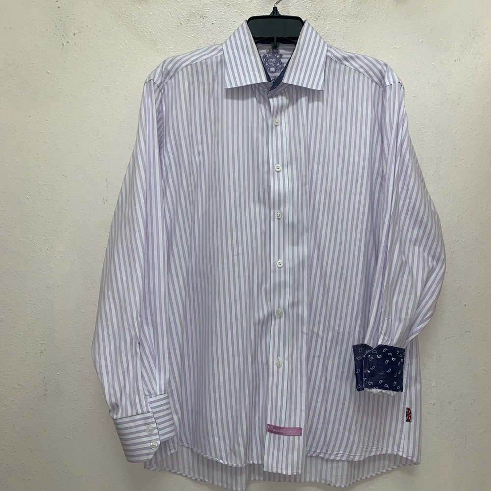 English Laundry Mens M Flip Cuff Dress shirt
